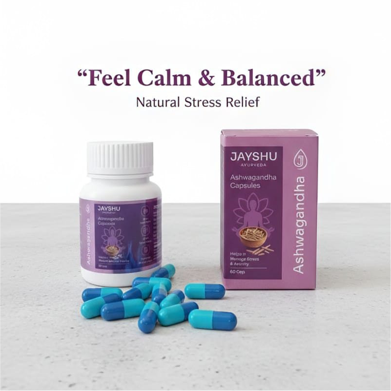 Jayshu Ayurveda Ashwagandha Capsules – Reduce Stress Naturally - Image 2