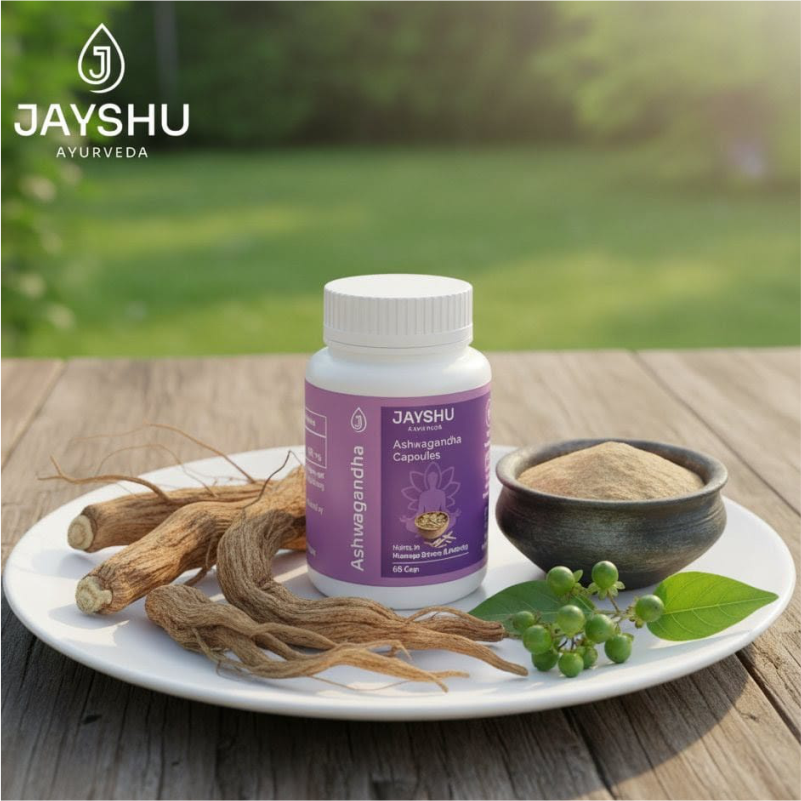 Jayshu Ayurveda Ashwagandha Capsules – Reduce Stress Naturally - Image 4