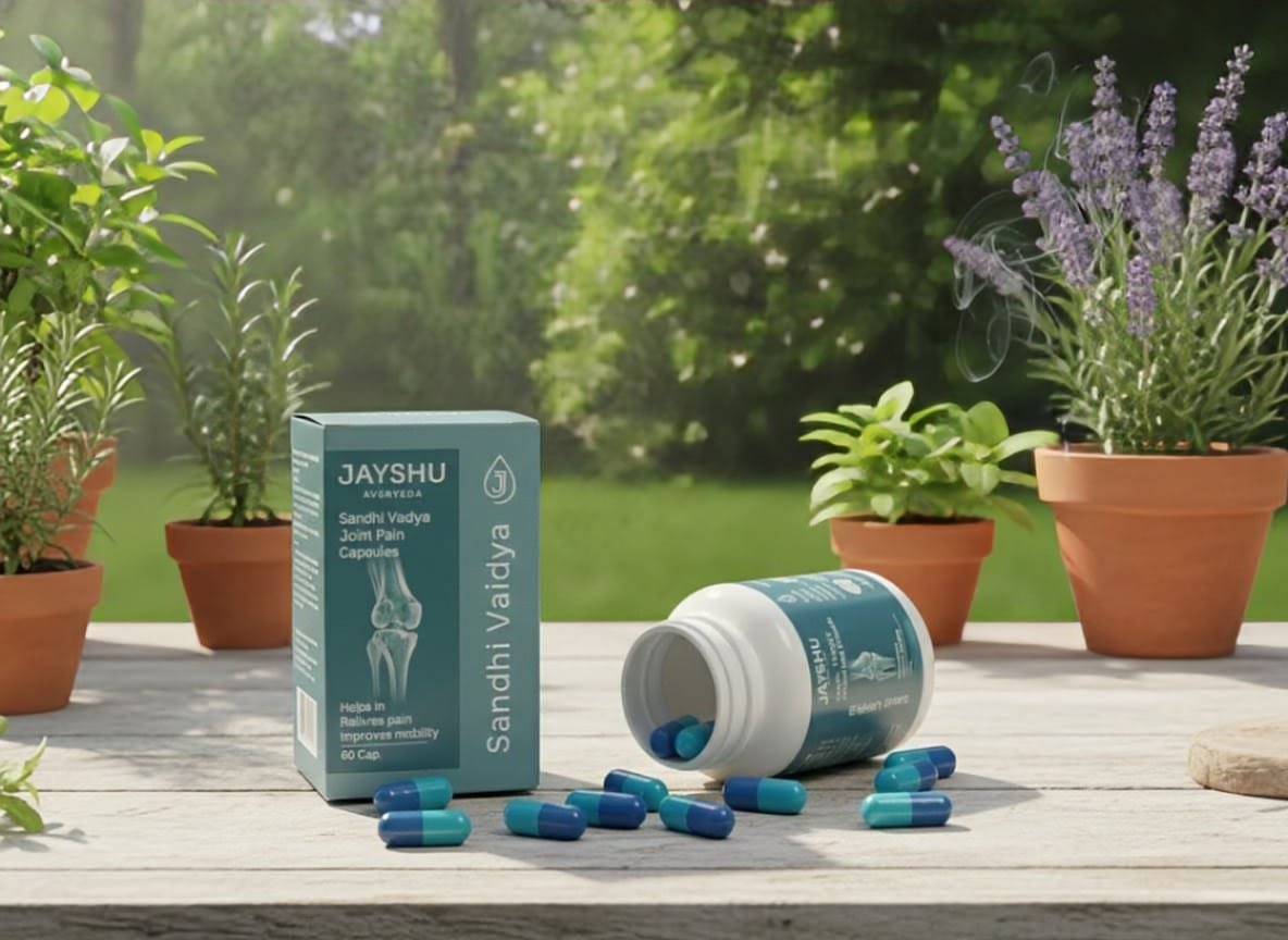 Jayshu Ayurveda Sandhi Vaidya Joint Pain Capsules & Oil - Image 4